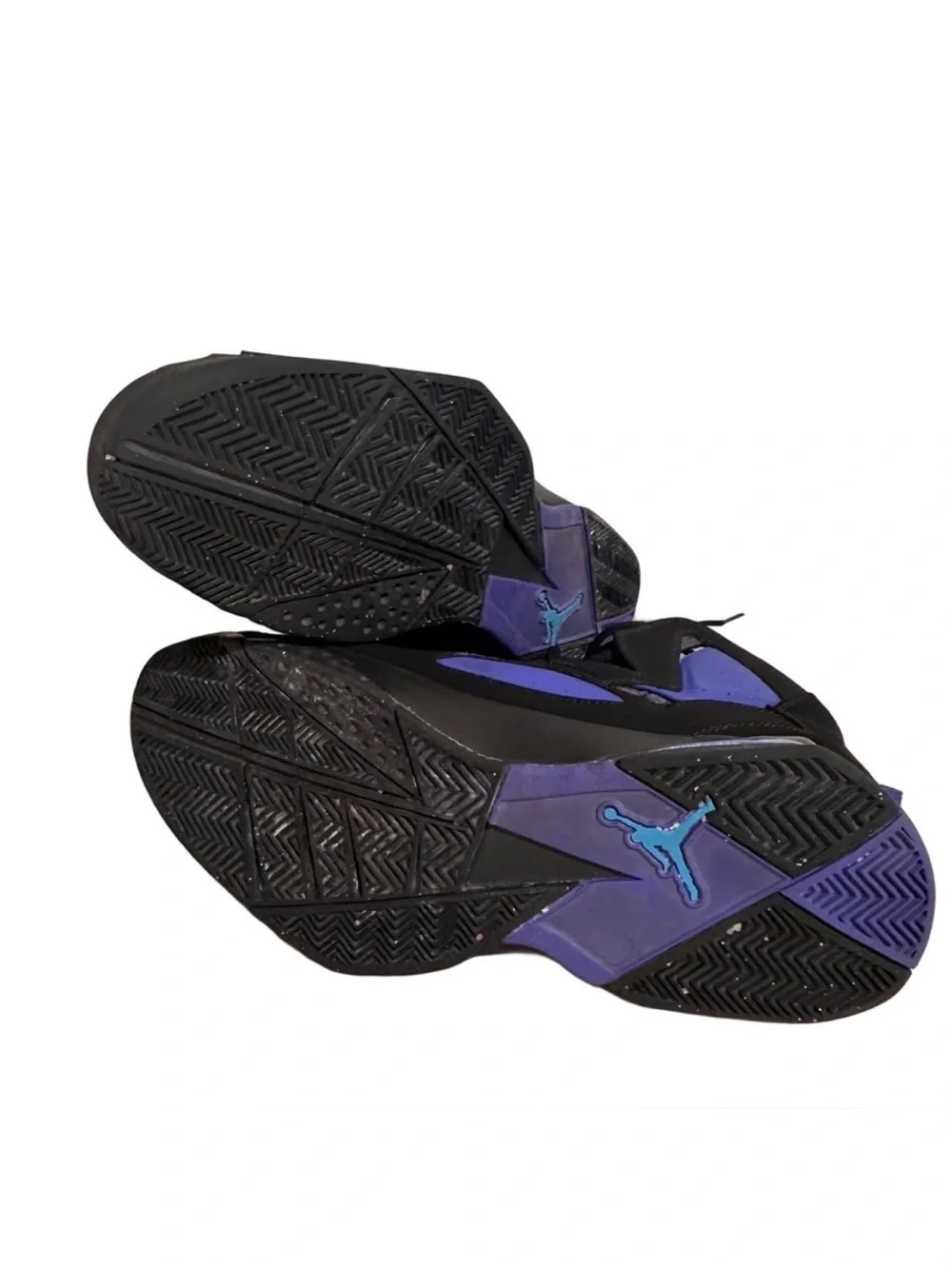 Air Jordan True Flight Black Blue Lagoon Teal Leather Sneakers - Size US 10.5
